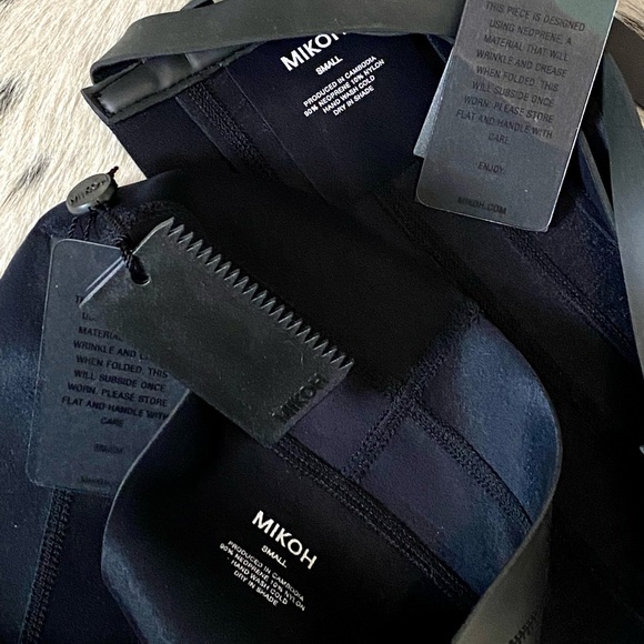 MIKOH RINCON NEOPRENE CUTOUT BANDEAU BIKINI, SZ S - Picture 12 of 13